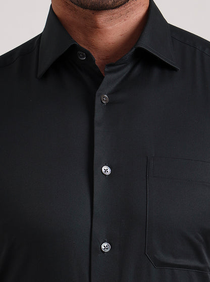 Bottle Green Solid Slim Fit Formal Shirt | JadeBlue Super Luxe