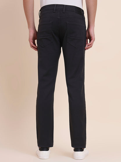 Dark Grey Solid Tailored Fit Jeans | Greenfibre