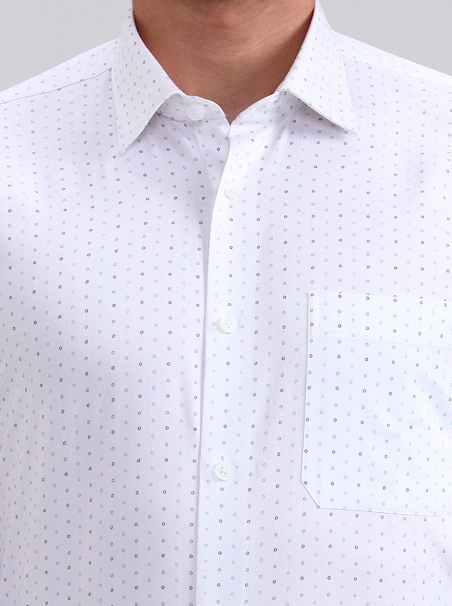 White Solid Regular Fit Formal Shirt | JadeBlue