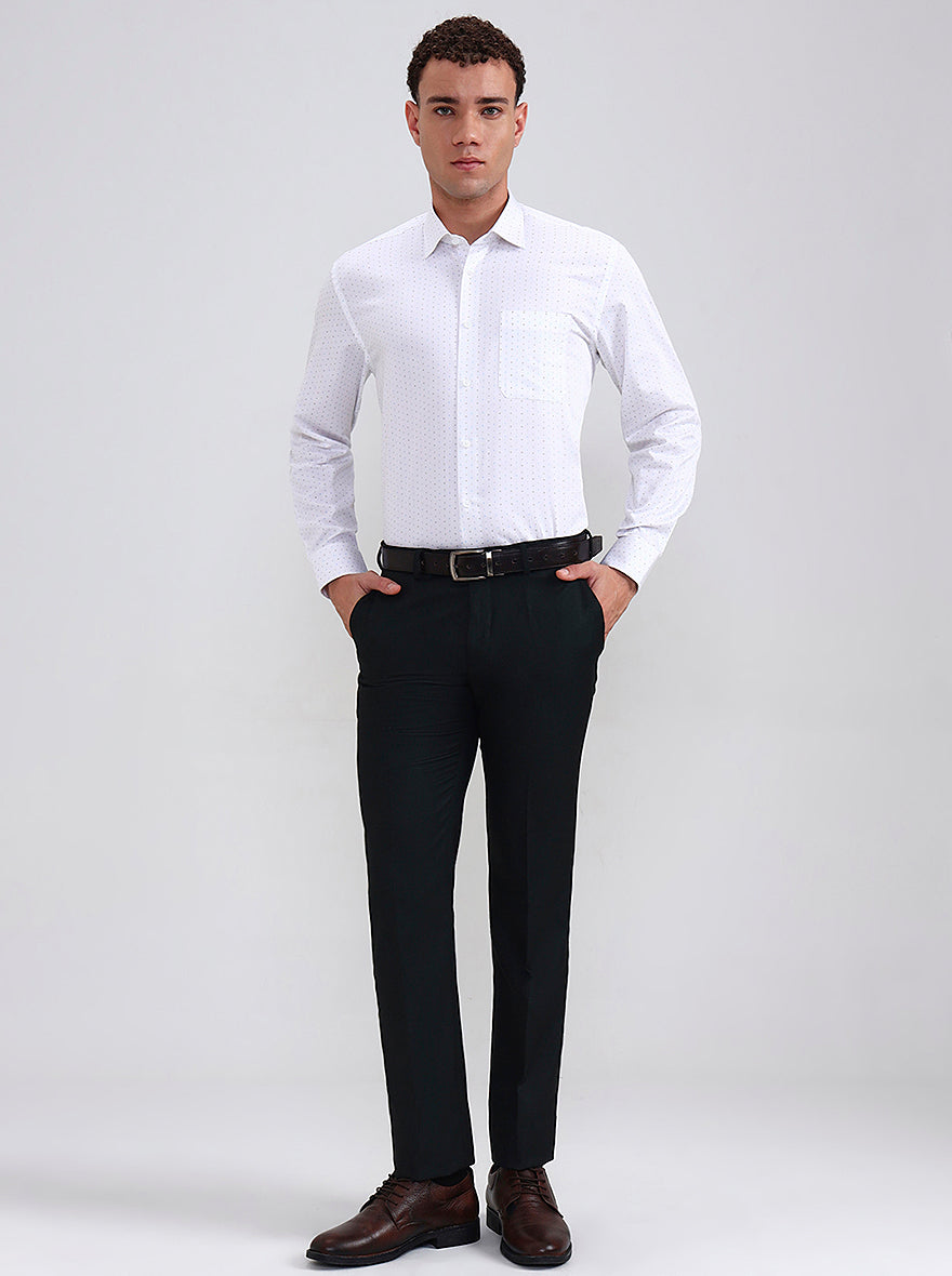 White Solid Regular Fit Formal Shirt | JadeBlue