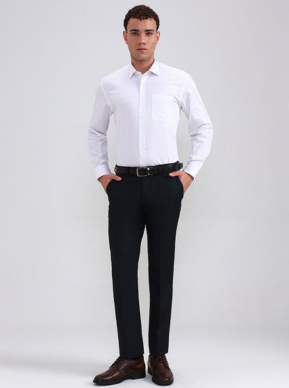 White Solid Regular Fit Formal Shirt | JadeBlue