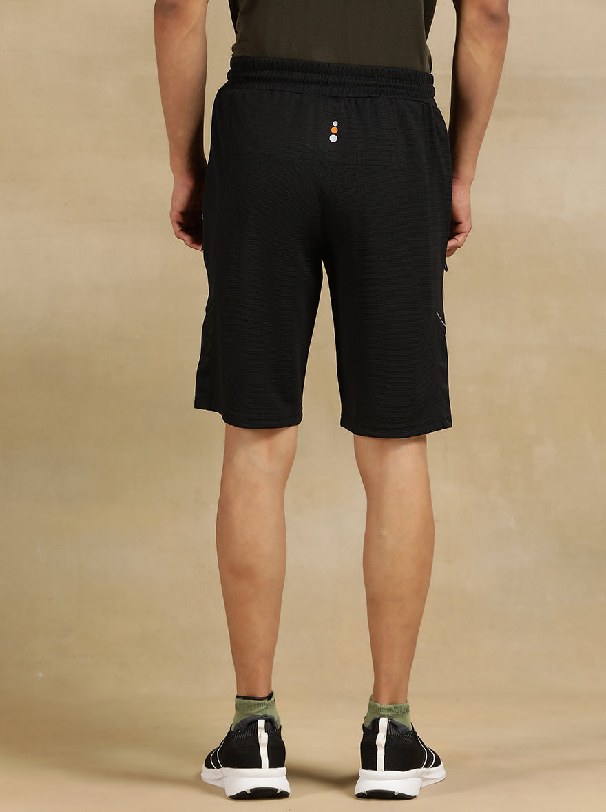 Black Solid Slim Fit Shorts | Jade Play