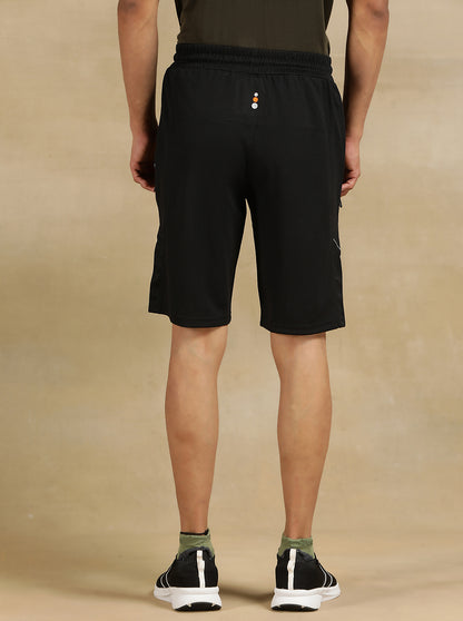 Black Solid Slim Fit Shorts | Jade Play