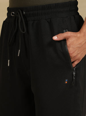 Black Solid Slim Fit Shorts | Jade Play