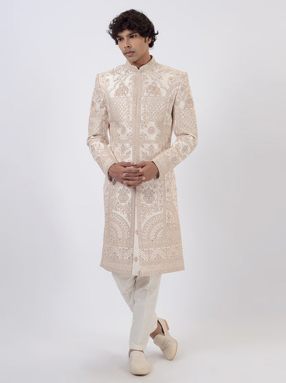 Cream Sherwani | JadeBlue