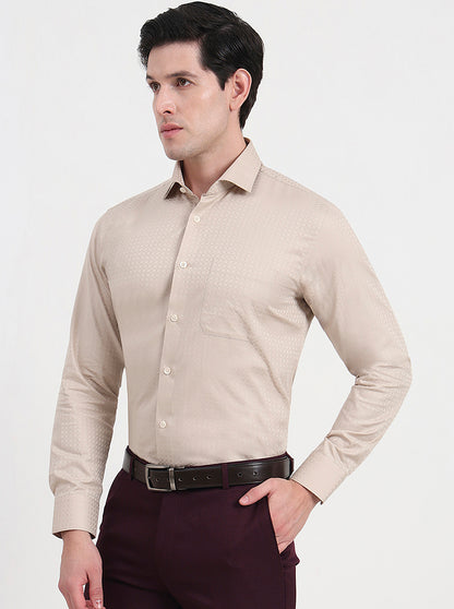 Fawn Solid Slim Fit Formal Shirt | Metal
