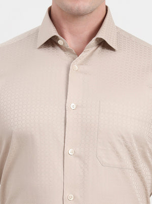 Fawn Solid Slim Fit Formal Shirt | Metal