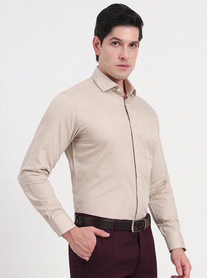 Fawn Solid Slim Fit Formal Shirt | Metal