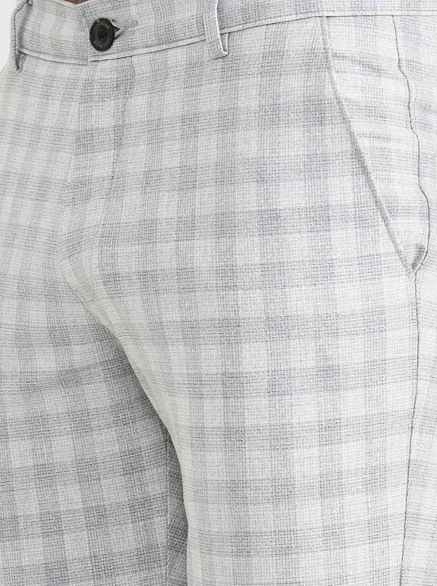Grey Printed Slim Fit Club Wear Trouser | Wyre
