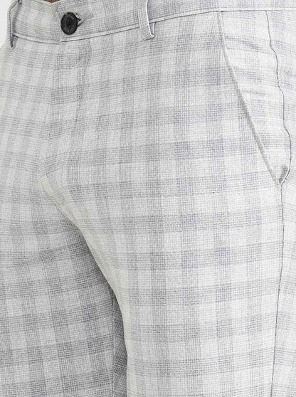 Grey Printed Slim Fit Club Wear Trouser | Wyre
