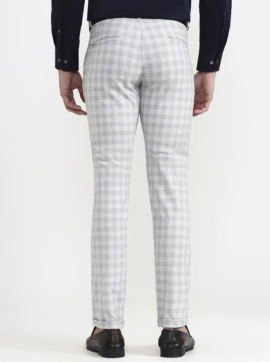Grey Printed Slim Fit Club Wear Trouser | Wyre