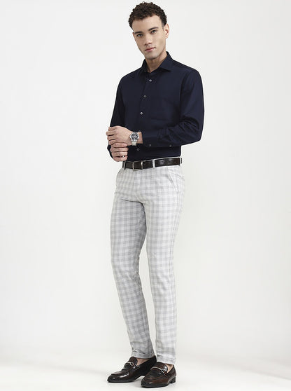 Grey Printed Slim Fit Club Wear Trouser | Wyre