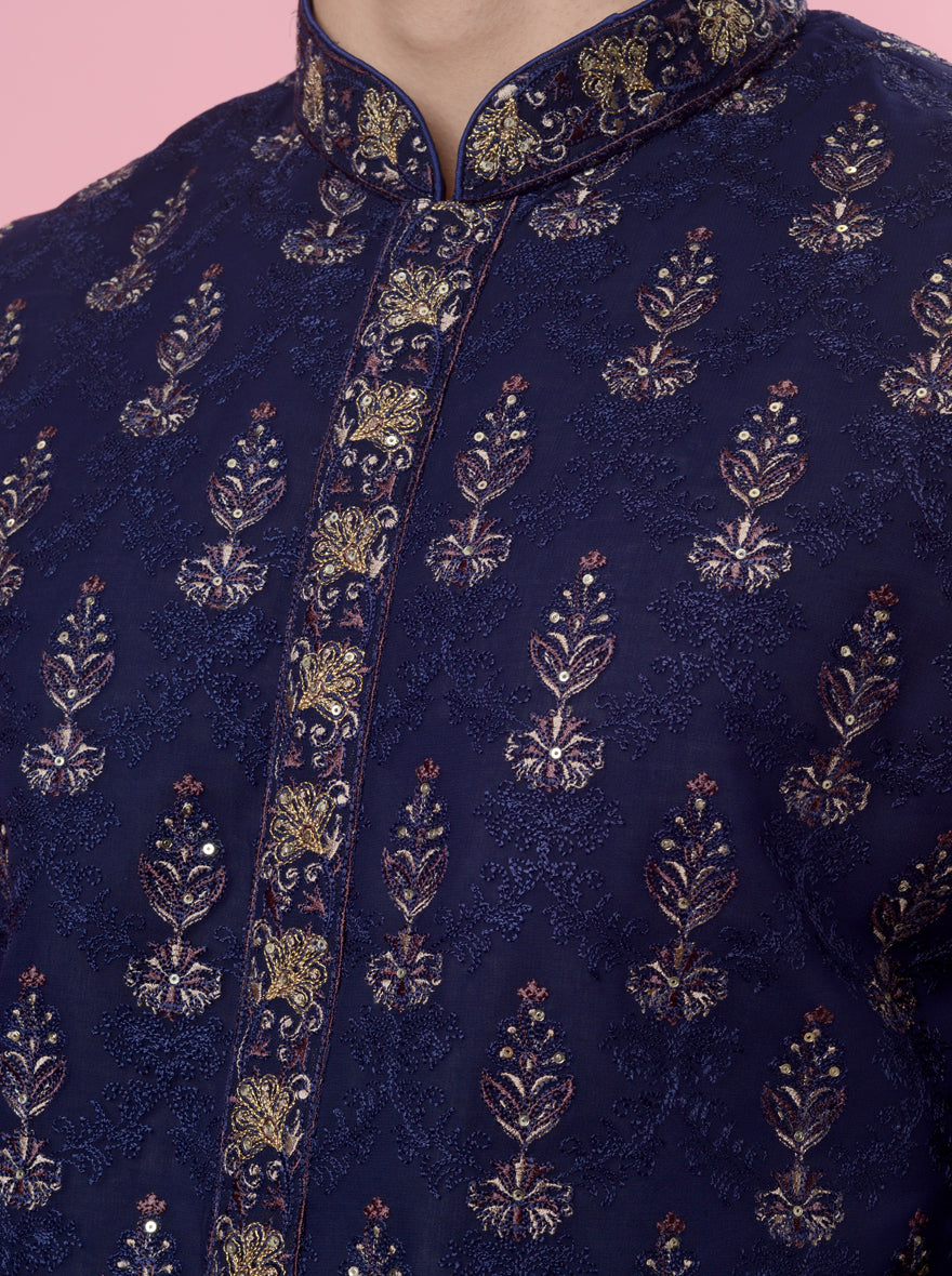Navy Blue Kurta Pajama | TULA