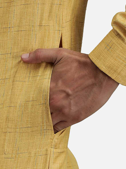 Gold Beige Haldi Kurta for Men