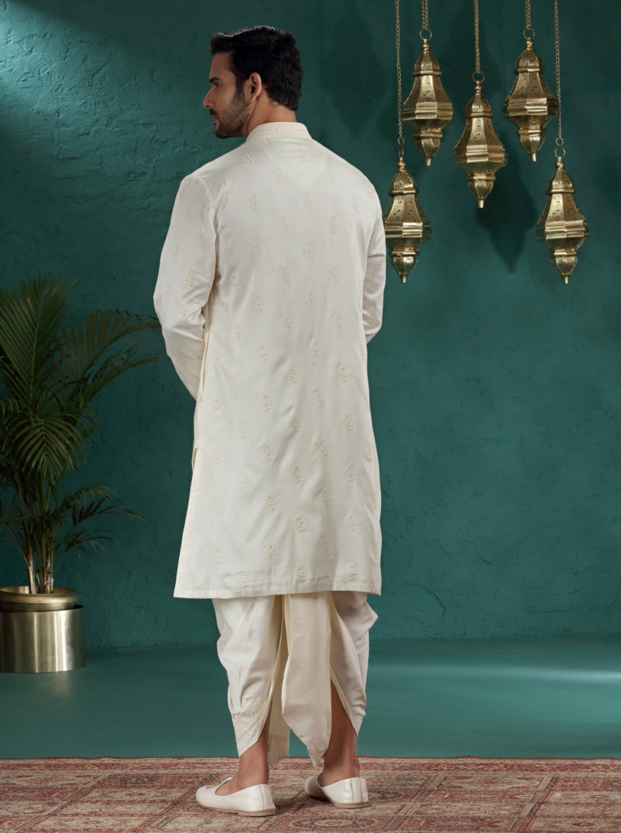 Cream Embroidered Kurta Pajama | TULA