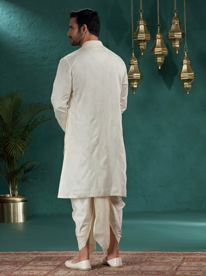 Cream Embroidered Kurta Pajama | TULA