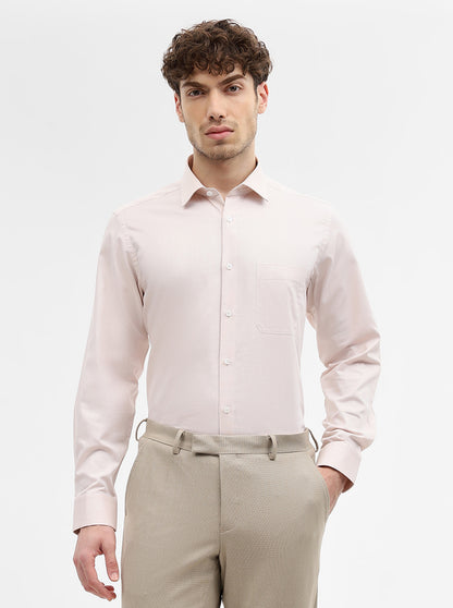 Beige Solid Regular Fit Formal Shirt | JadeBlue