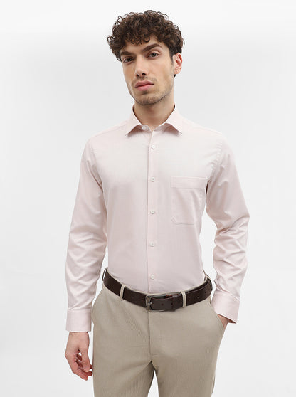 Beige Solid Regular Fit Formal Shirt | JadeBlue