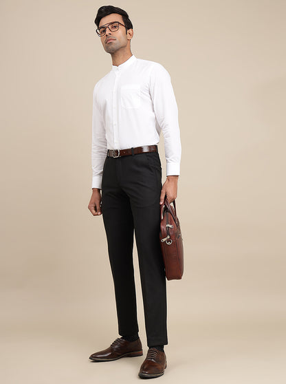 Black Checked Super Slim Fit Formal Trouser | JadeBlue Youth
