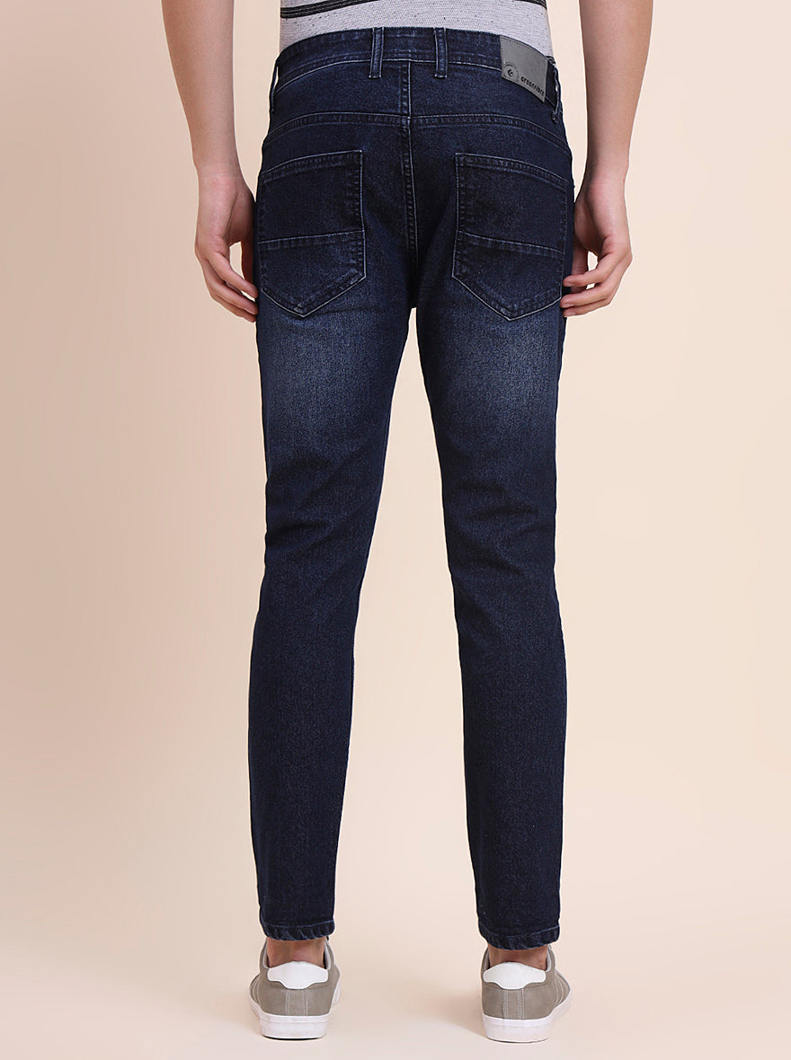 Indigo Blue Washed Urban Fit Jeans | Greenfibre