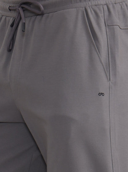 Grey Solid Slim Fit Track Pant | JadeBlue