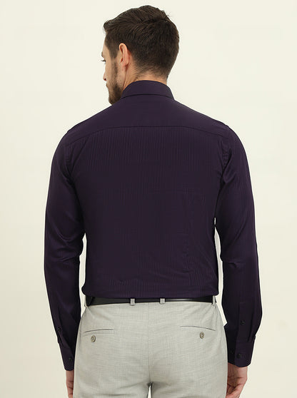 Purple Solid Slim Fit Formal Shirt | JadeBlue Youth