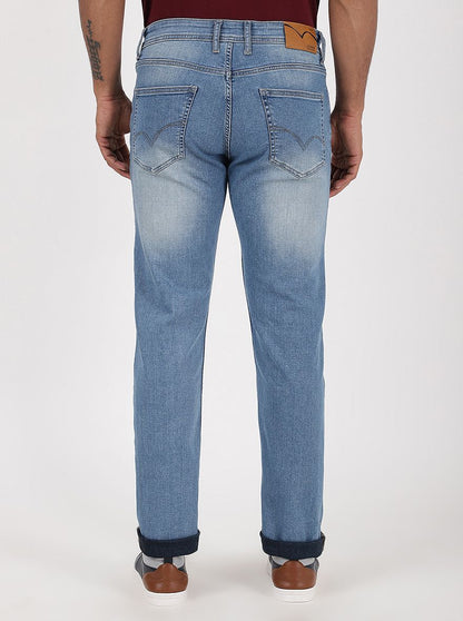 Light Blue Washed Straight Fit Jeans | JadeBlue
