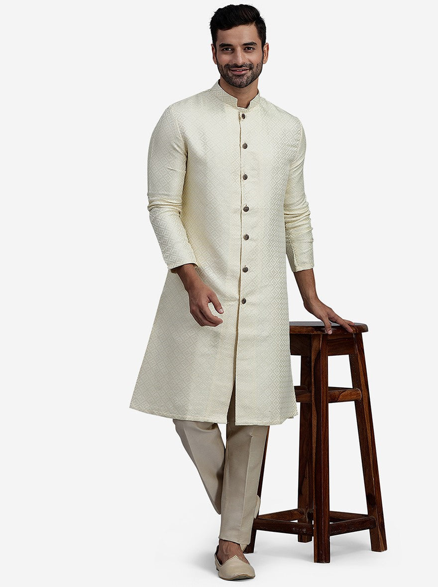 Buttery White Kurta | The Kurta Company
