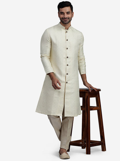Buttery White Kurta | The Kurta Company