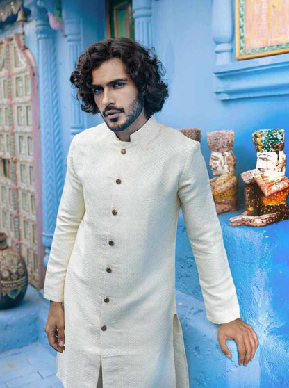 Buttery White Kurta | The Kurta Company