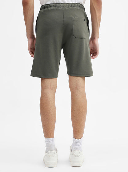 Olive Solid Slim Fit Shorts | JadeBlue