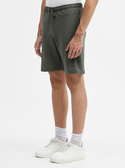 Olive Solid Slim Fit Shorts | JadeBlue