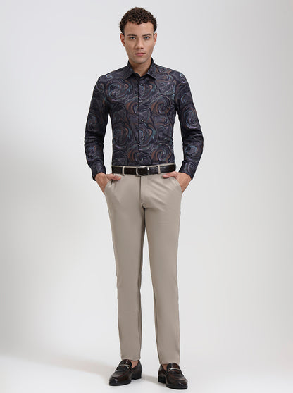 Multicolor Printed Slim Fit Party Wear Shirt | Wyre