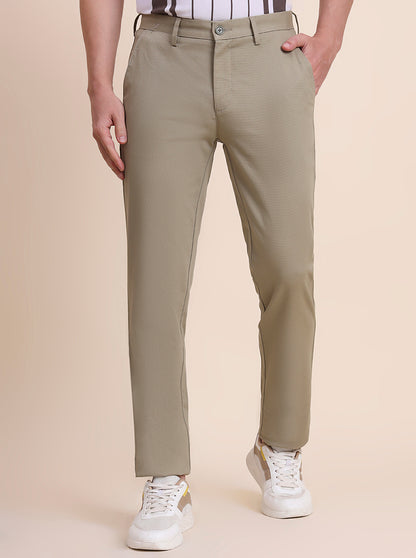 Pista Solid Uno Fit Casual Trouser | JadeBlue