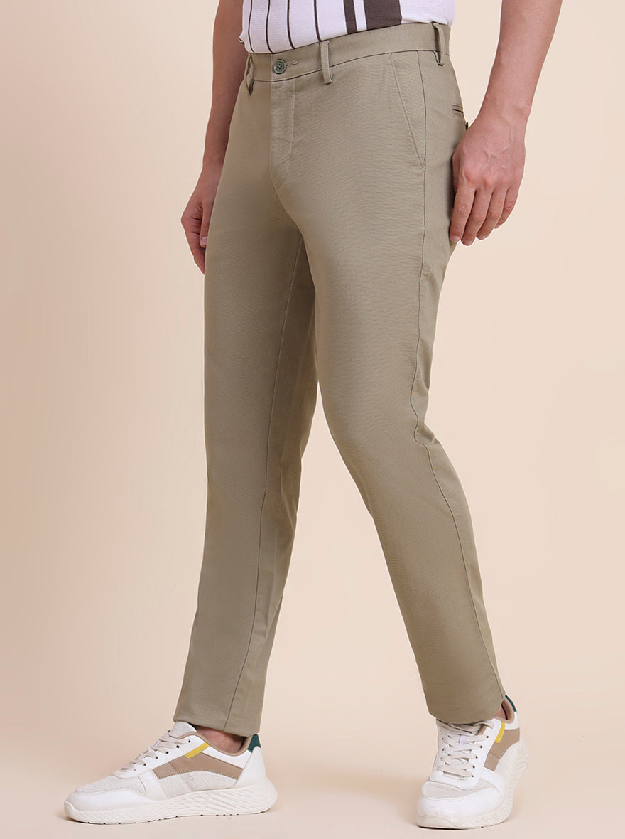 Pista Solid Uno Fit Casual Trouser | JadeBlue
