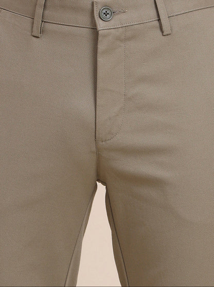 Pista Solid Uno Fit Casual Trouser | JadeBlue