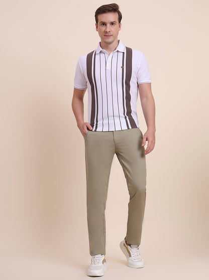 Pista Solid Uno Fit Casual Trouser | JadeBlue
