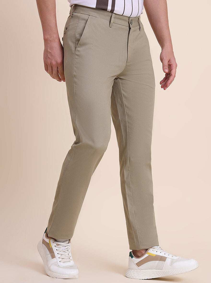 Pista Solid Uno Fit Casual Trouser | JadeBlue