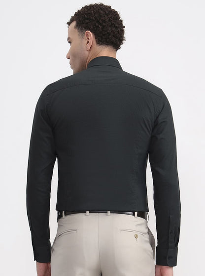 Bottle Green Solid Slim Fit Formal Shirt | JadeBlue Youth