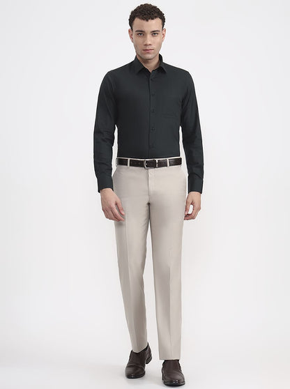 Bottle Green Solid Slim Fit Formal Shirt | JadeBlue Youth