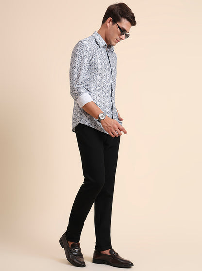 Black Solid Slim Fit Club Wear Trouser | JB Studio