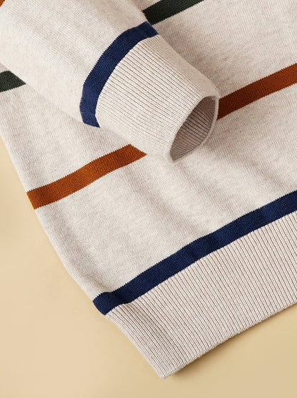 Off White Solid Slim Fit Winter T-Shirt | JadeBlue