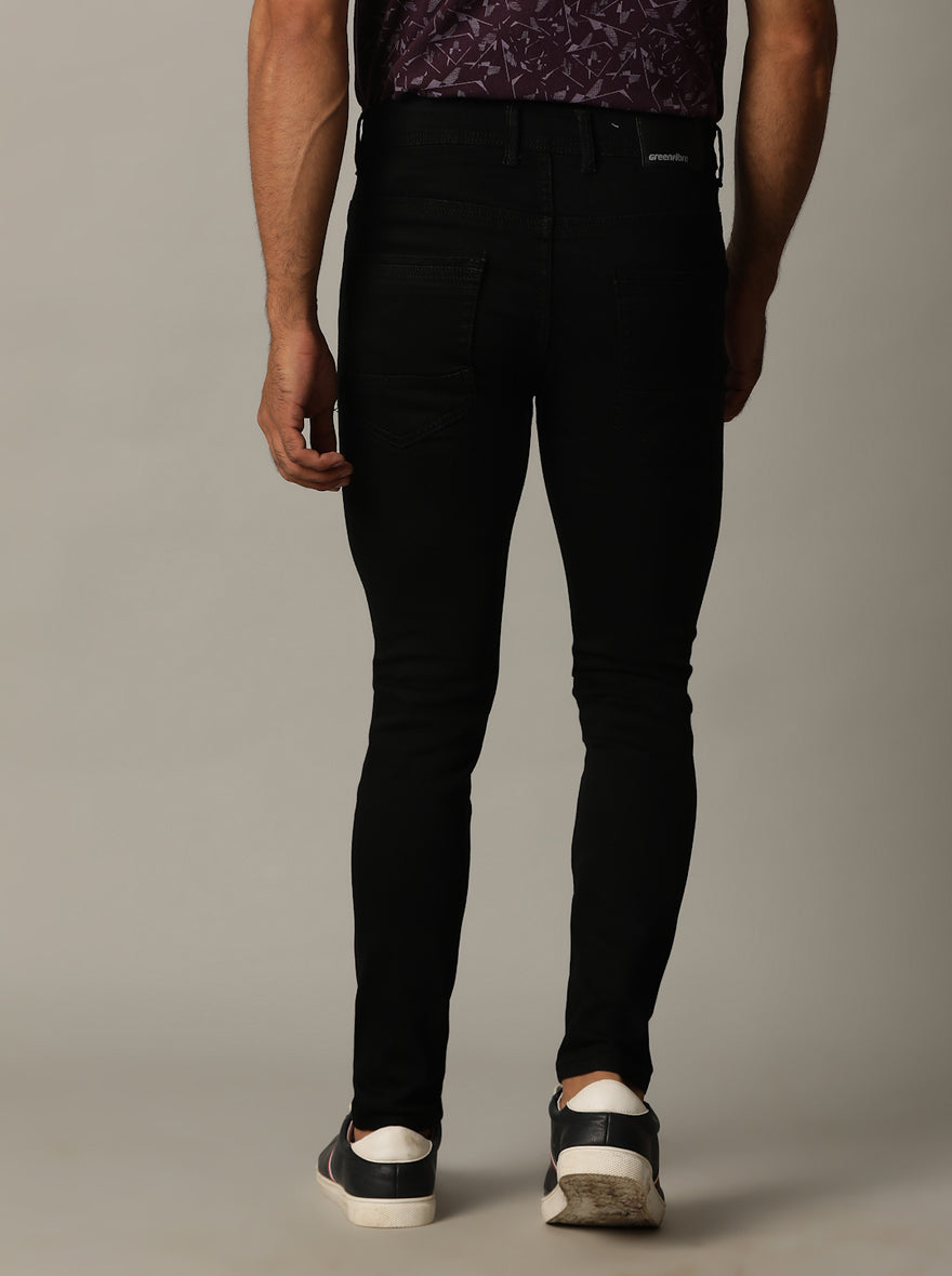 Black Washed Slim Fit Jeans | Greenfibre