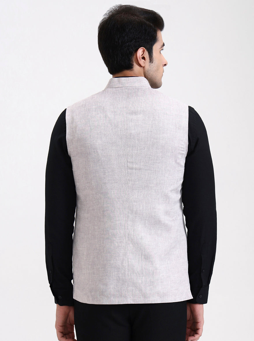 Grey Solid Regular Fit Modi Jacket | JadeBlue