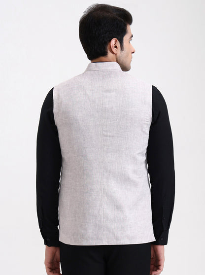 Grey Solid Regular Fit Modi Jacket | JadeBlue