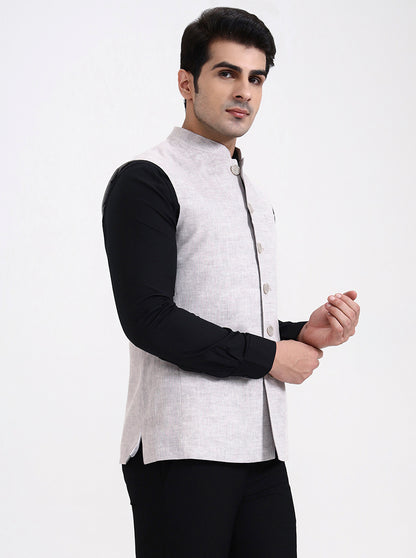 Grey Solid Regular Fit Modi Jacket | JadeBlue