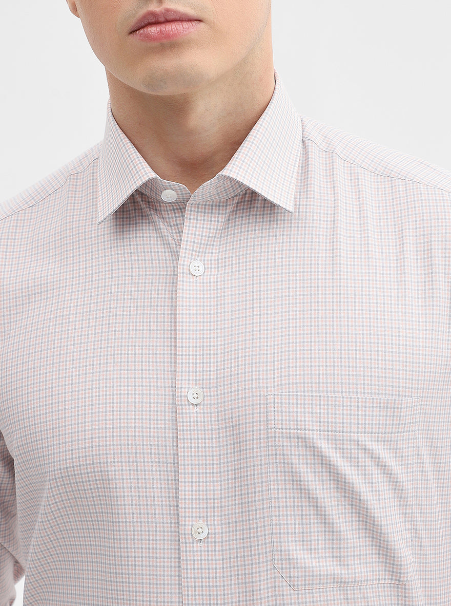 Dark Grey Solid Regular Fit Formal Shirt | JadeBlue