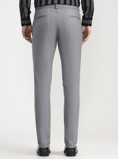 Grey Solid Slim Fit Club Wear Trouser | Wyre