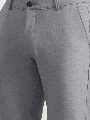 Grey Solid Slim Fit Club Wear Trouser | Wyre