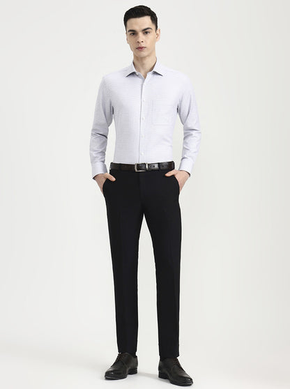 Grey Printed Slim Fit Formal Shirt | JadeBlue Super Luxe